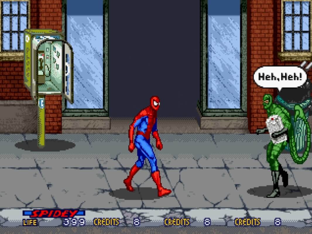 Spider-Man The Video Game - геймплей игры Arcade